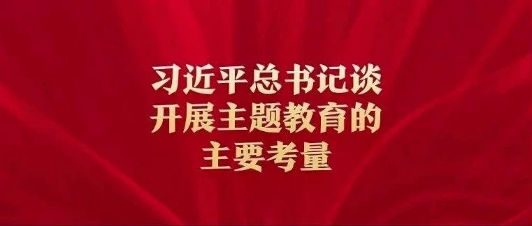 習(xí)近平總書記談開展主題教育的主要考量